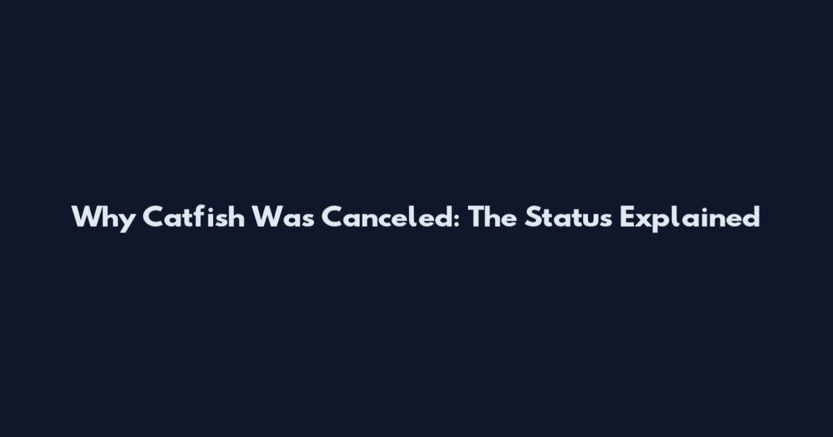 Why Catfish Was Canceled: The Status Explained
