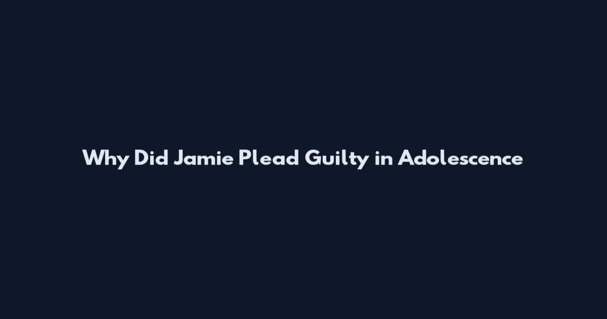 Why Did Jamie Plead Guilty in Adolescence