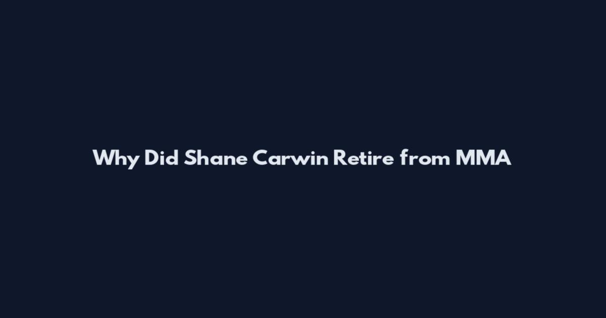 Why Did Shane Carwin Retire from MMA
