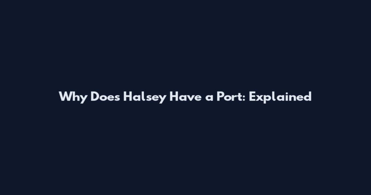 Why Does Halsey Have a Port: Explained