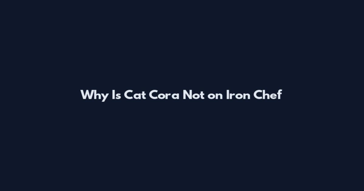 Why Is Cat Cora Not on Iron Chef