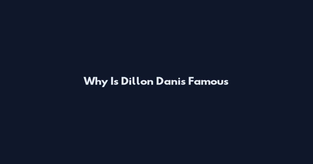 Why Is Dillon Danis Famous