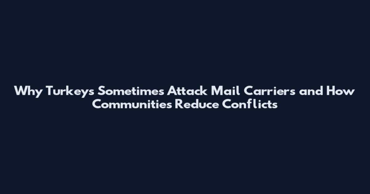 Why Turkeys Sometimes Attack Mail Carriers and How Communities Reduce Conflicts