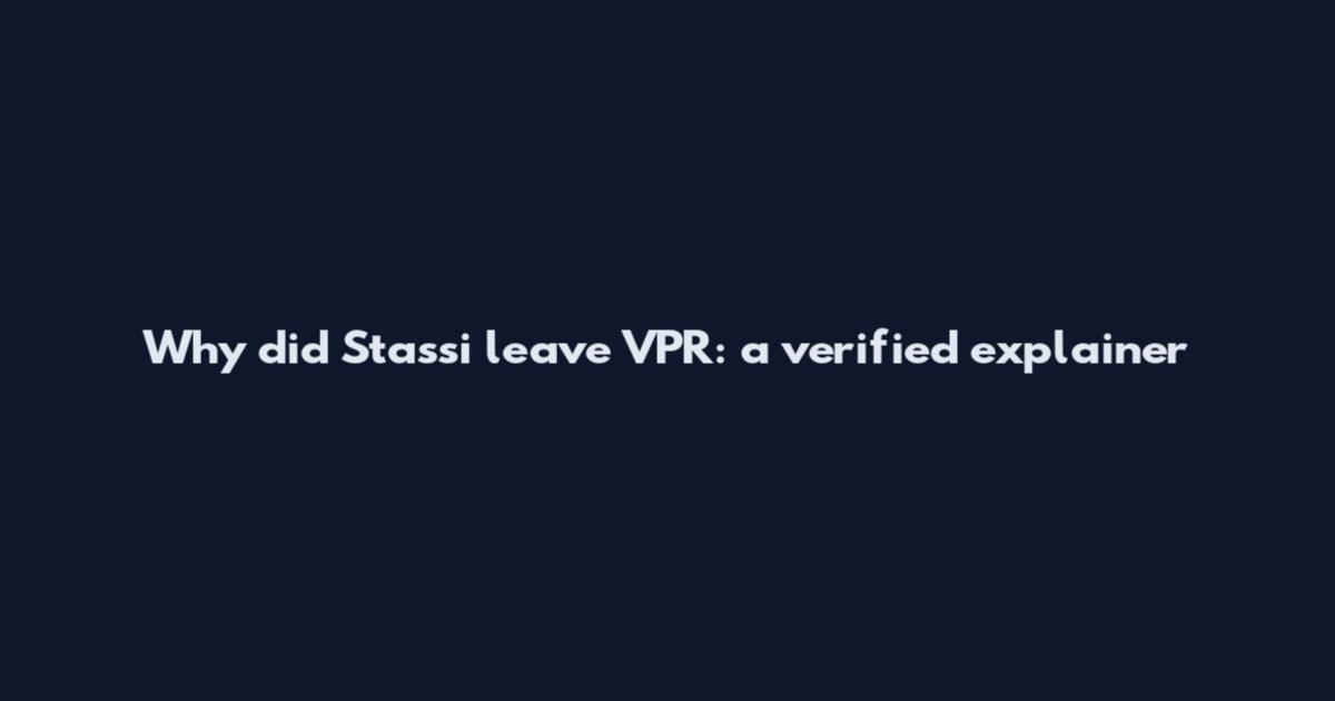 Why did Stassi leave VPR: a verified explainer