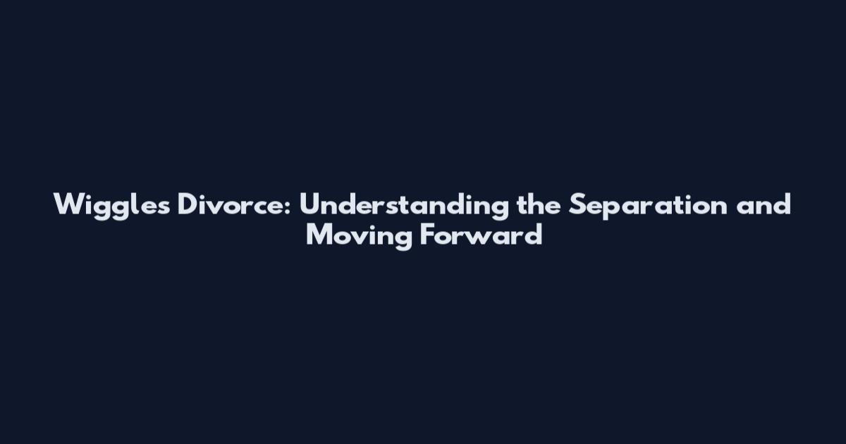 Wiggles Divorce: Understanding the Separation and Moving Forward