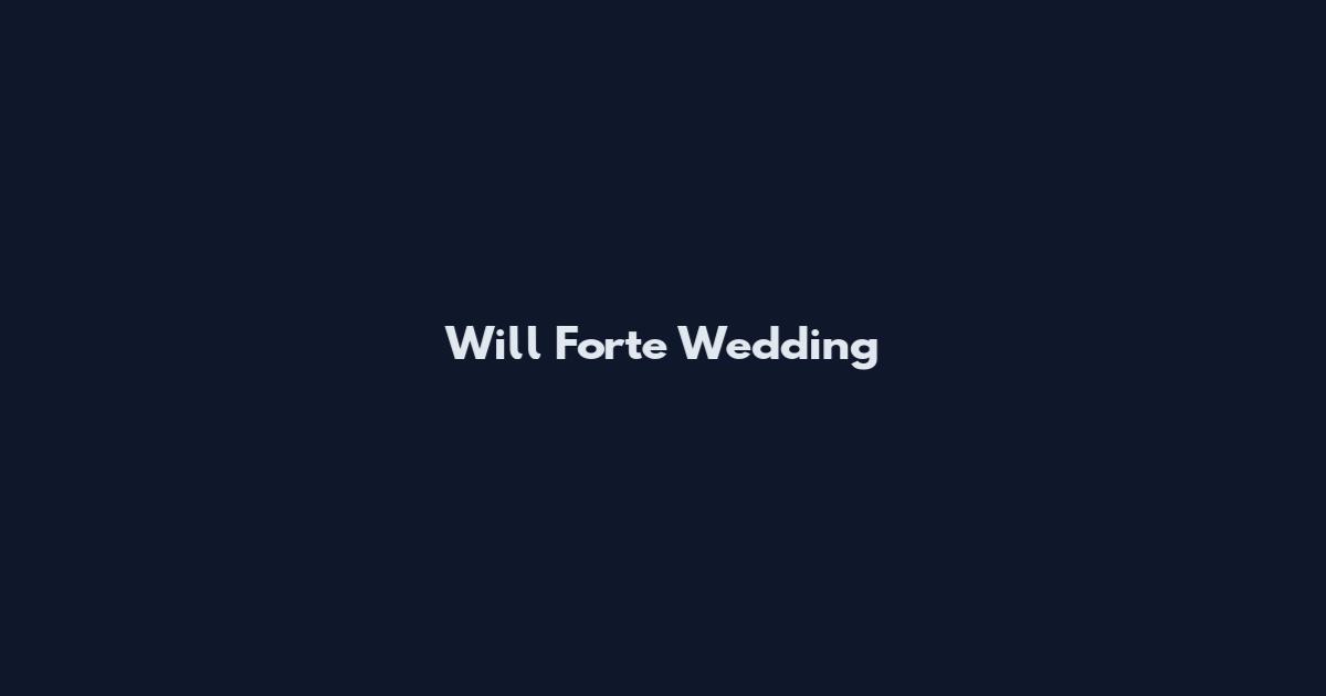 Will Forte Wedding
