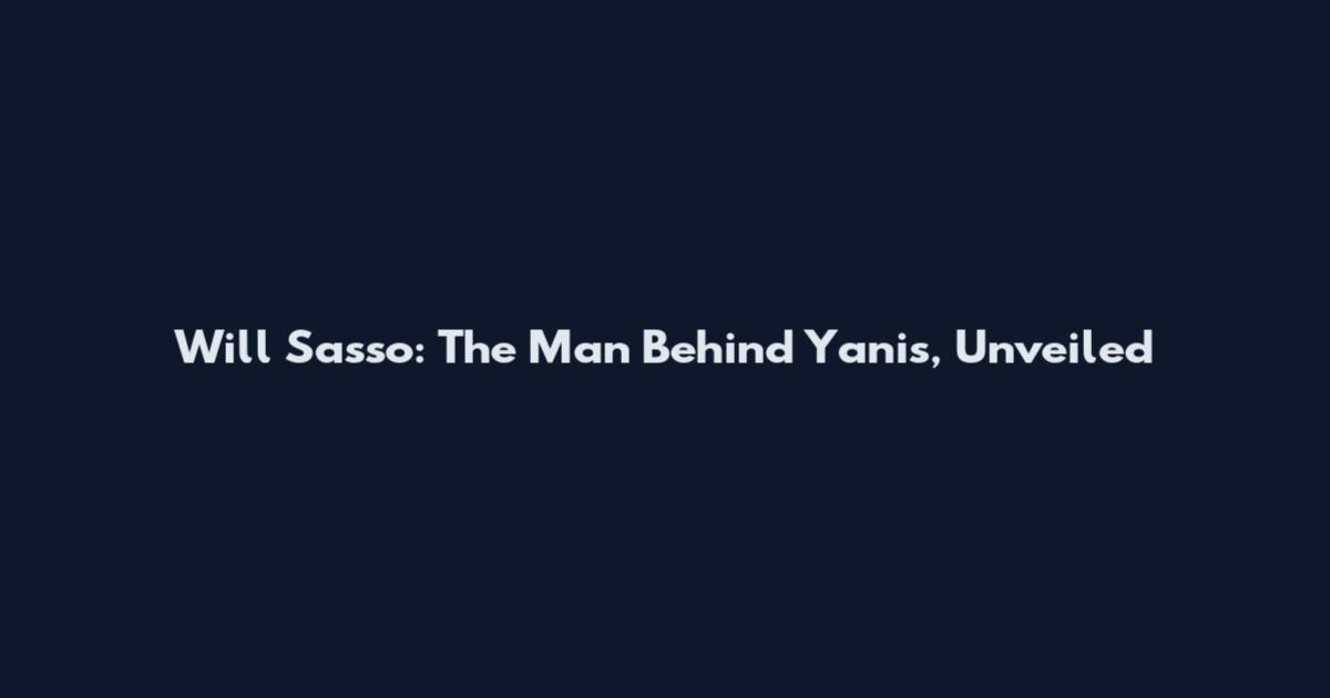 Will Sasso: The Man Behind Yanis, Unveiled