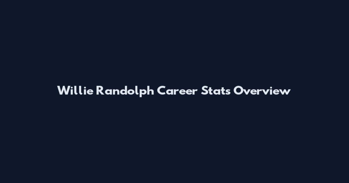 Willie Randolph Career Stats Overview