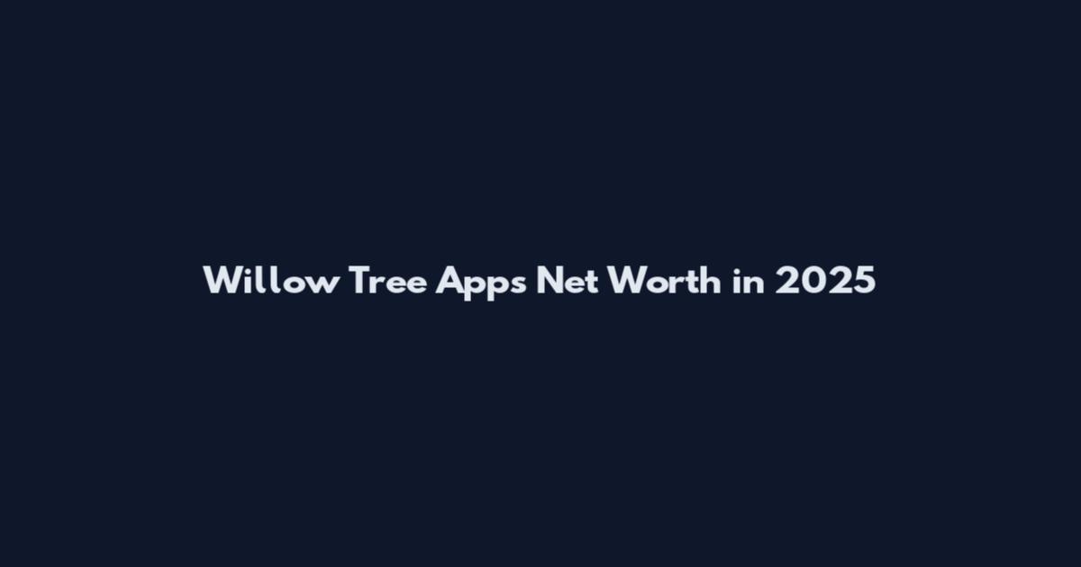 Willow Tree Apps Net Worth in 2025