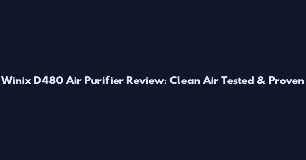 Winix D480 Air Purifier Review: Clean Air Tested & Proven