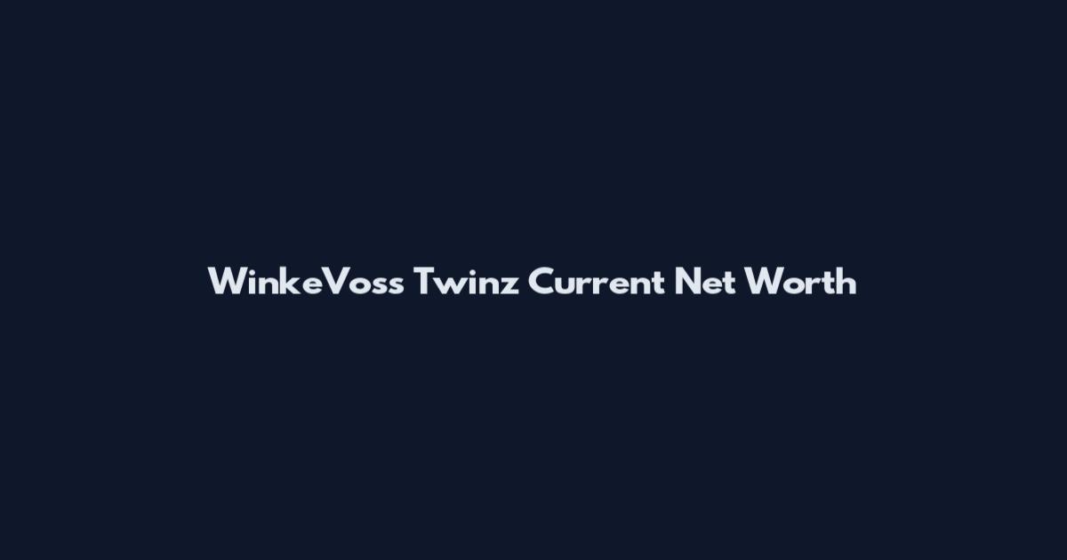 WinkeVoss Twinz Current Net Worth