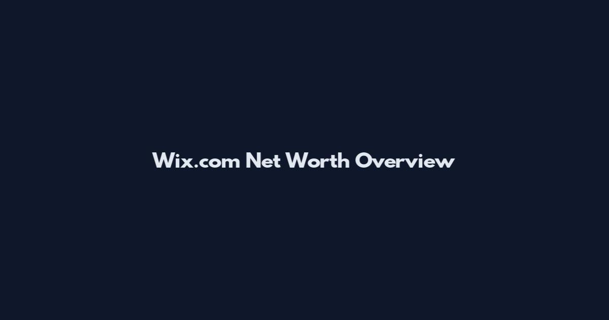 Wix.com Net Worth Overview