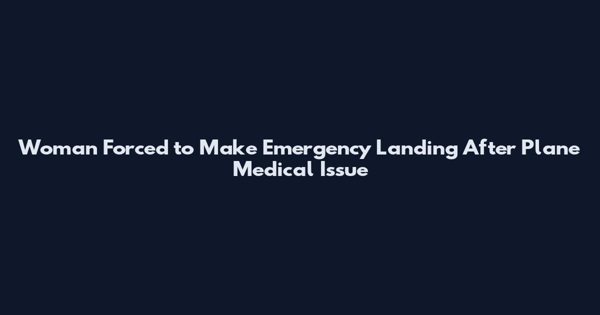 Woman Forced to Make Emergency Landing After Plane Medical Issue