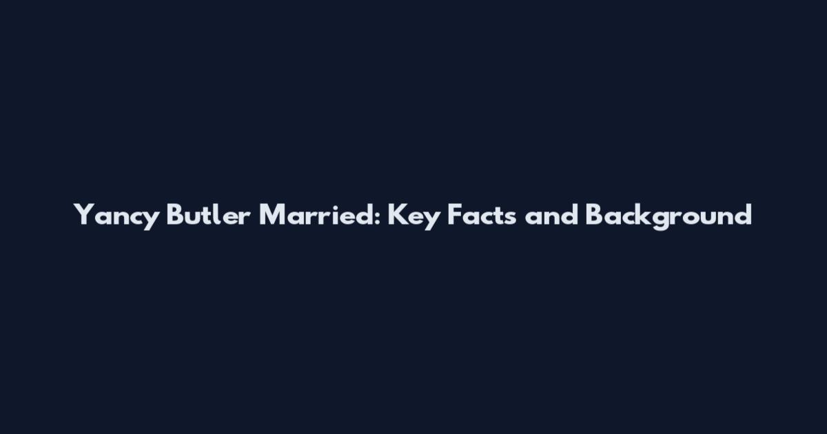Yancy Butler Married: Key Facts and Background