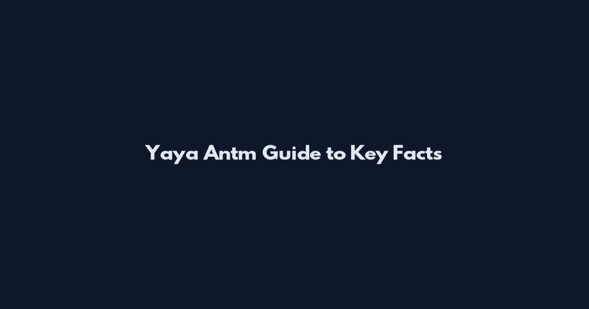 Yaya Antm Guide to Key Facts