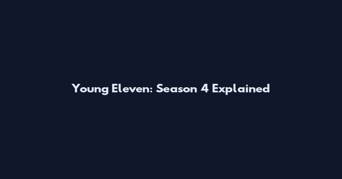 Young Eleven: Season 4 Explained