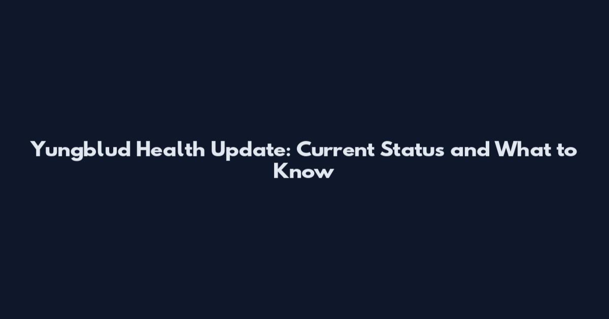 Yungblud Health Update: Current Status and What to Know
