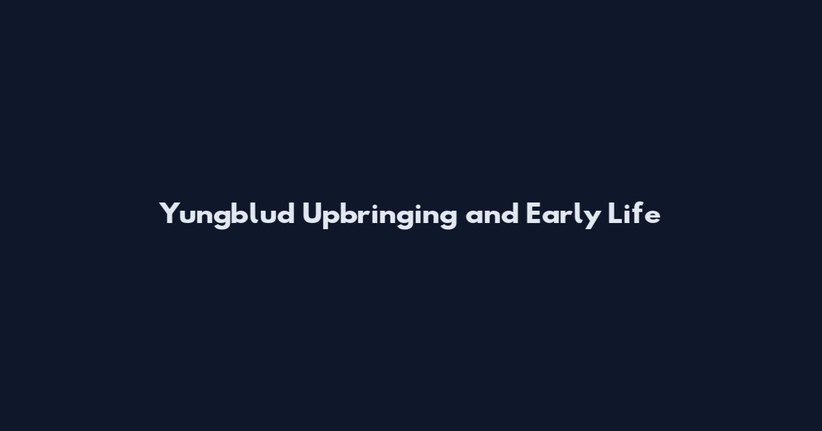 Yungblud Upbringing and Early Life