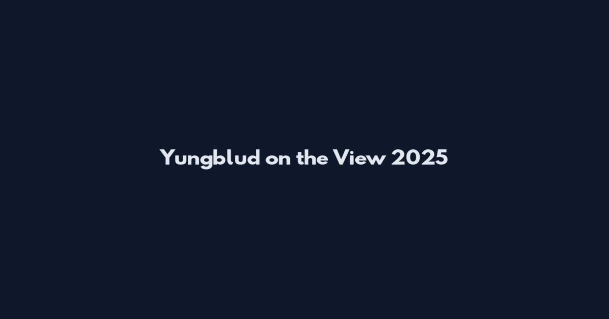 Yungblud on the View 2025