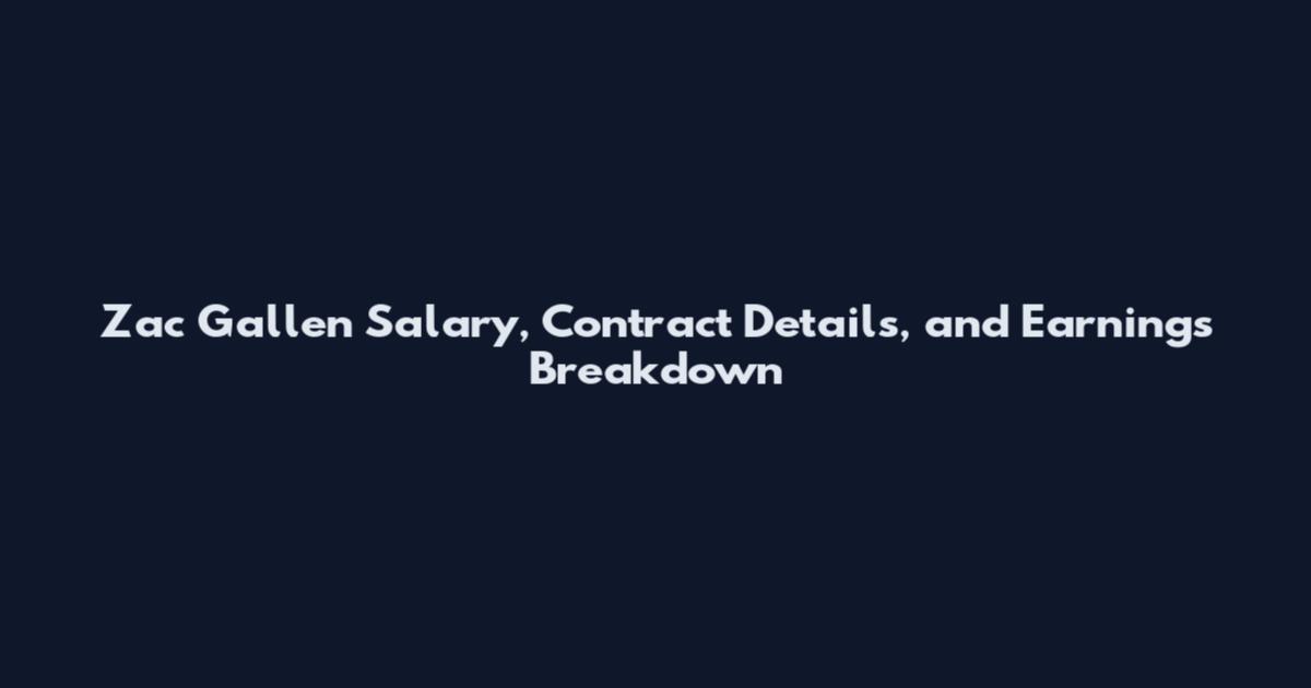 Zac Gallen Salary, Contract Details, and Earnings Breakdown