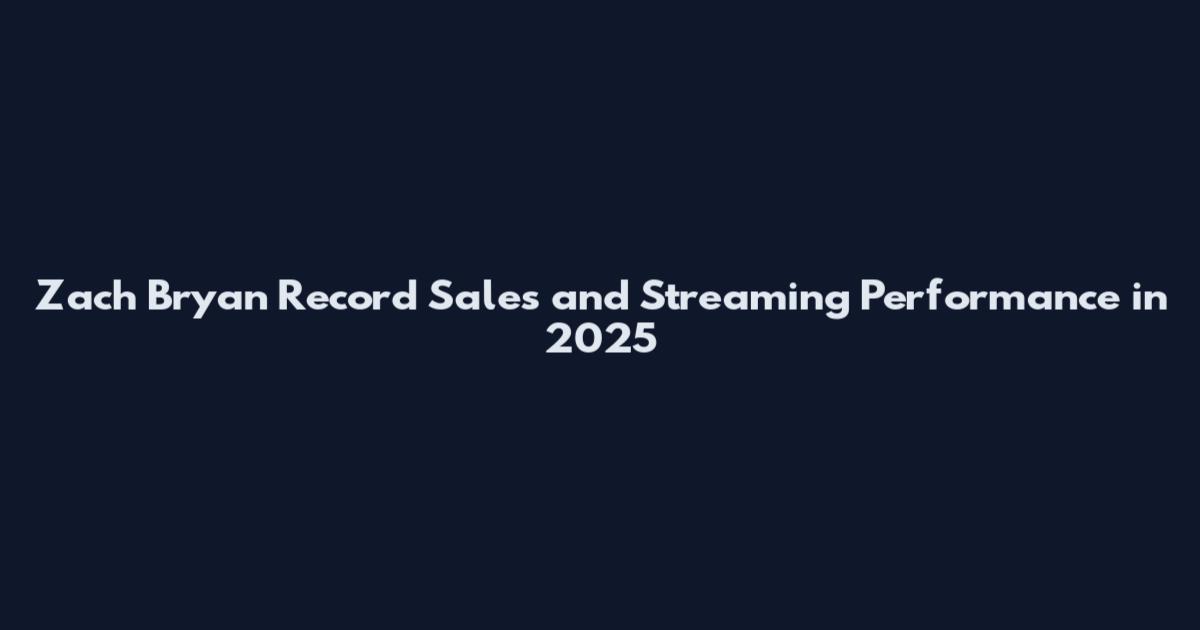 Zach Bryan Record Sales and Streaming Performance in 2025
