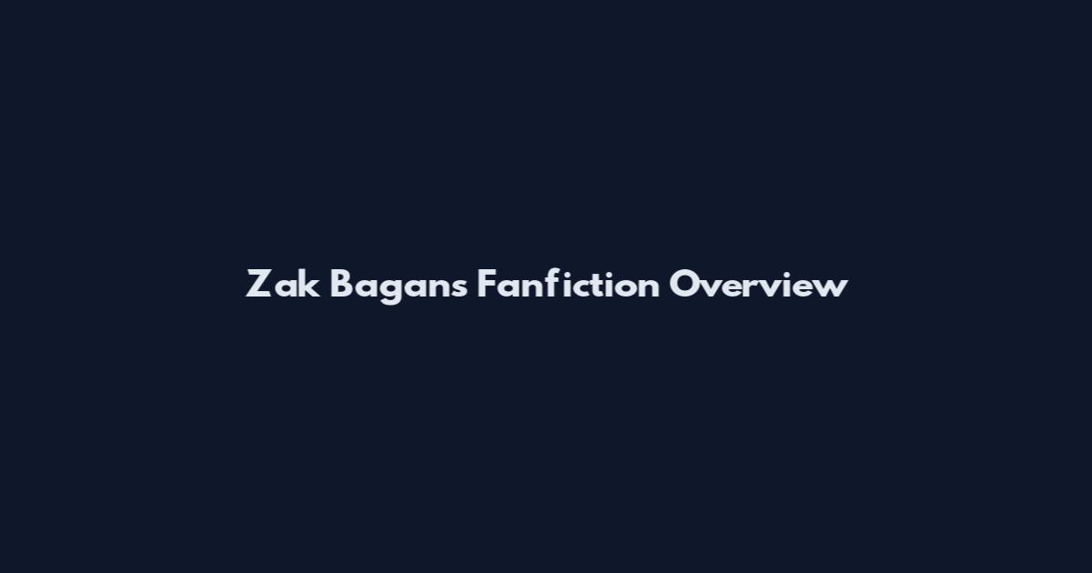 Zak Bagans Fanfiction Overview