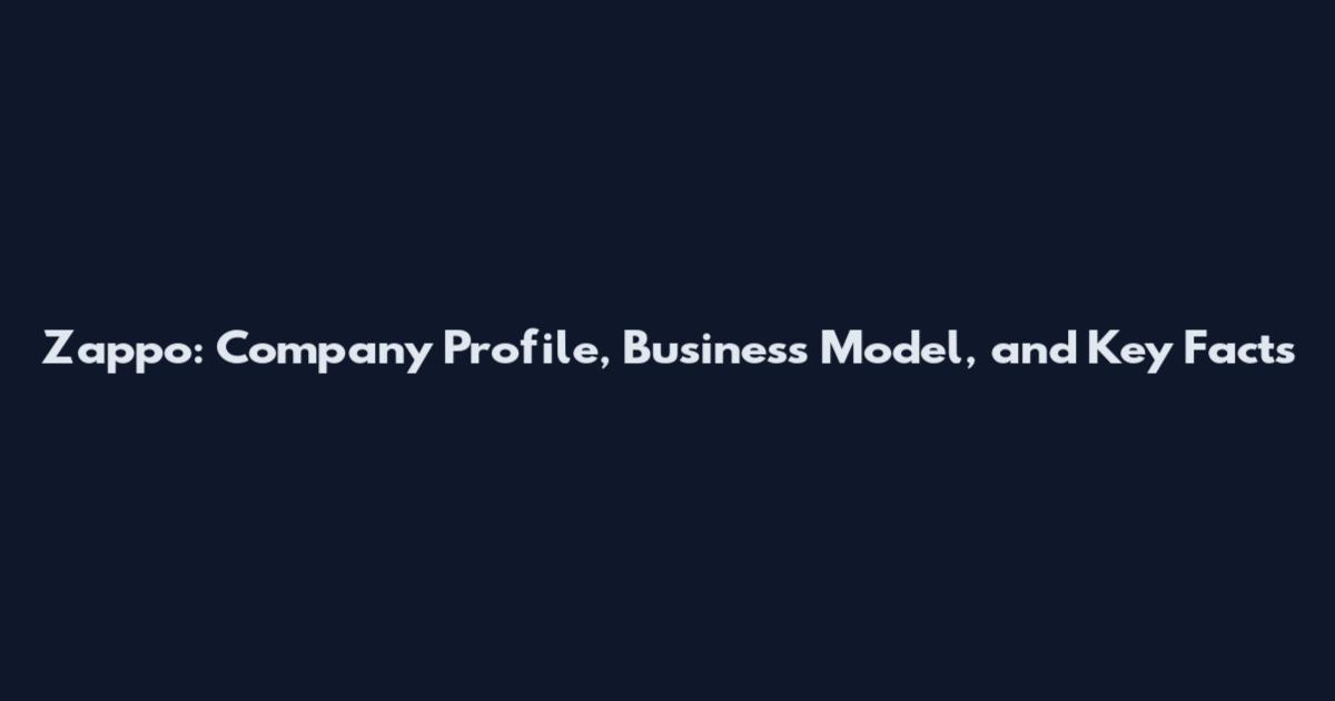 Zappo: Company Profile, Business Model, and Key Facts