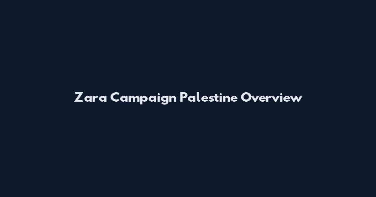 Zara Campaign Palestine Overview