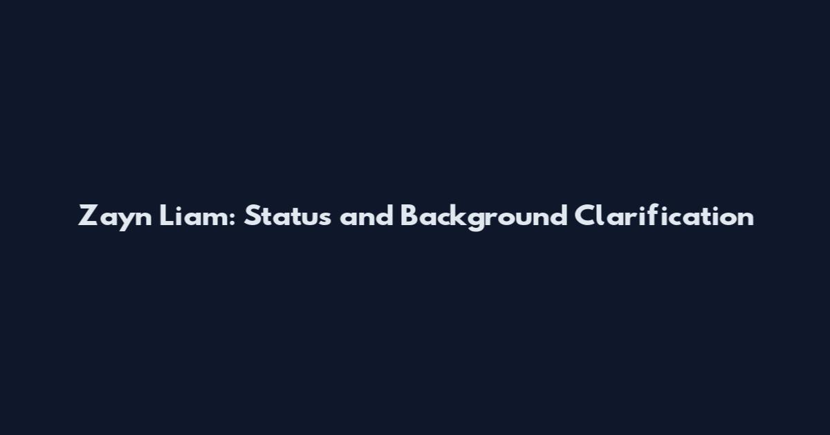 Zayn Liam: Status and Background Clarification