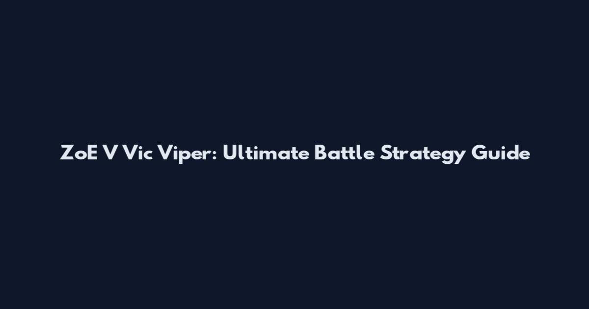 ZoE V Vic Viper: Ultimate Battle Strategy Guide