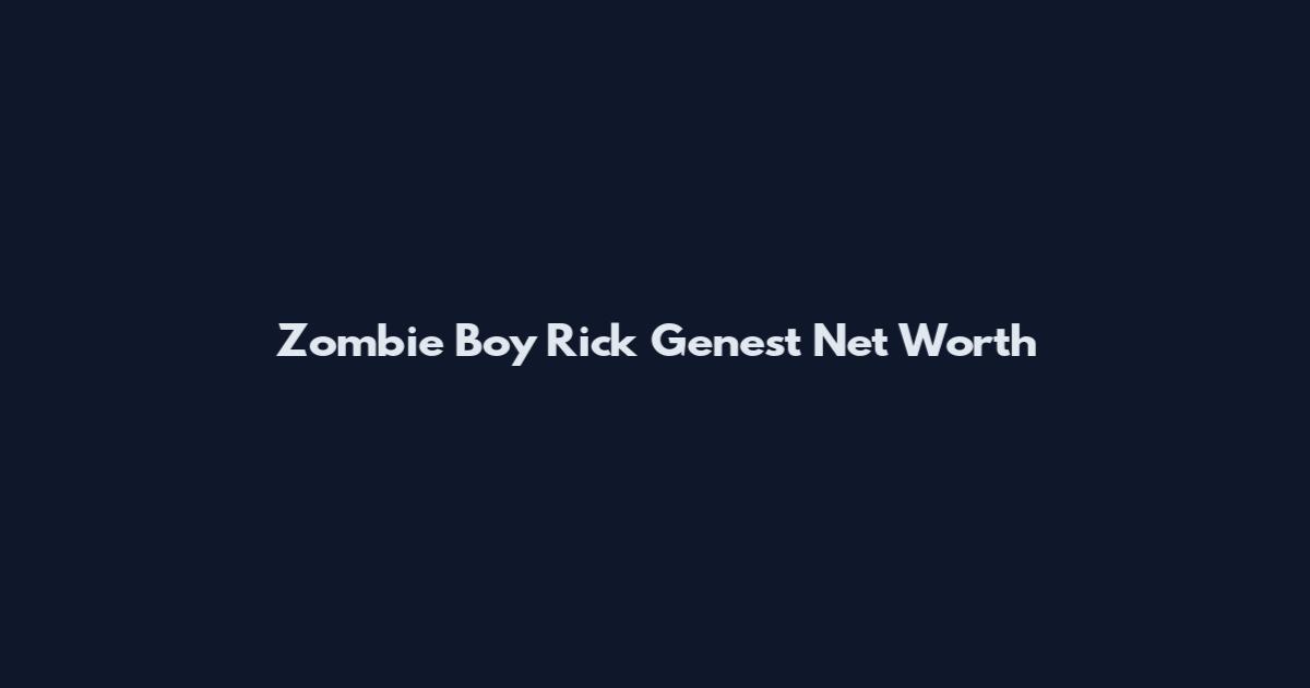 Zombie Boy Rick Genest Net Worth