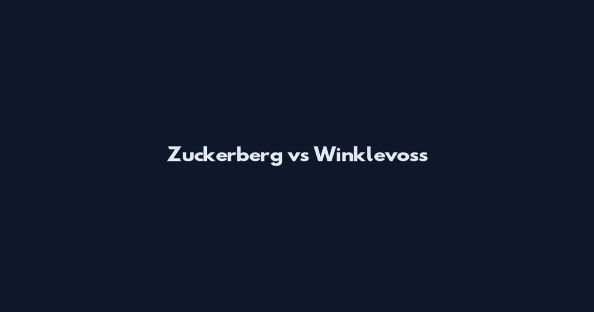 Zuckerberg vs Winklevoss