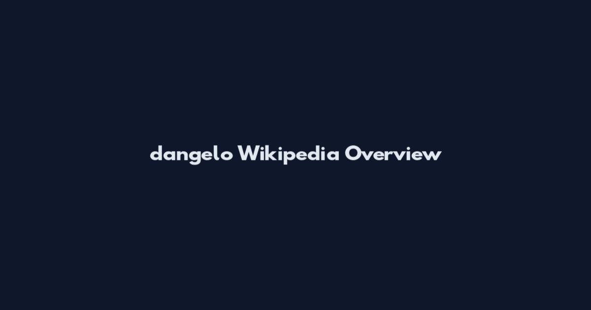 d'angelo Wikipedia Overview
