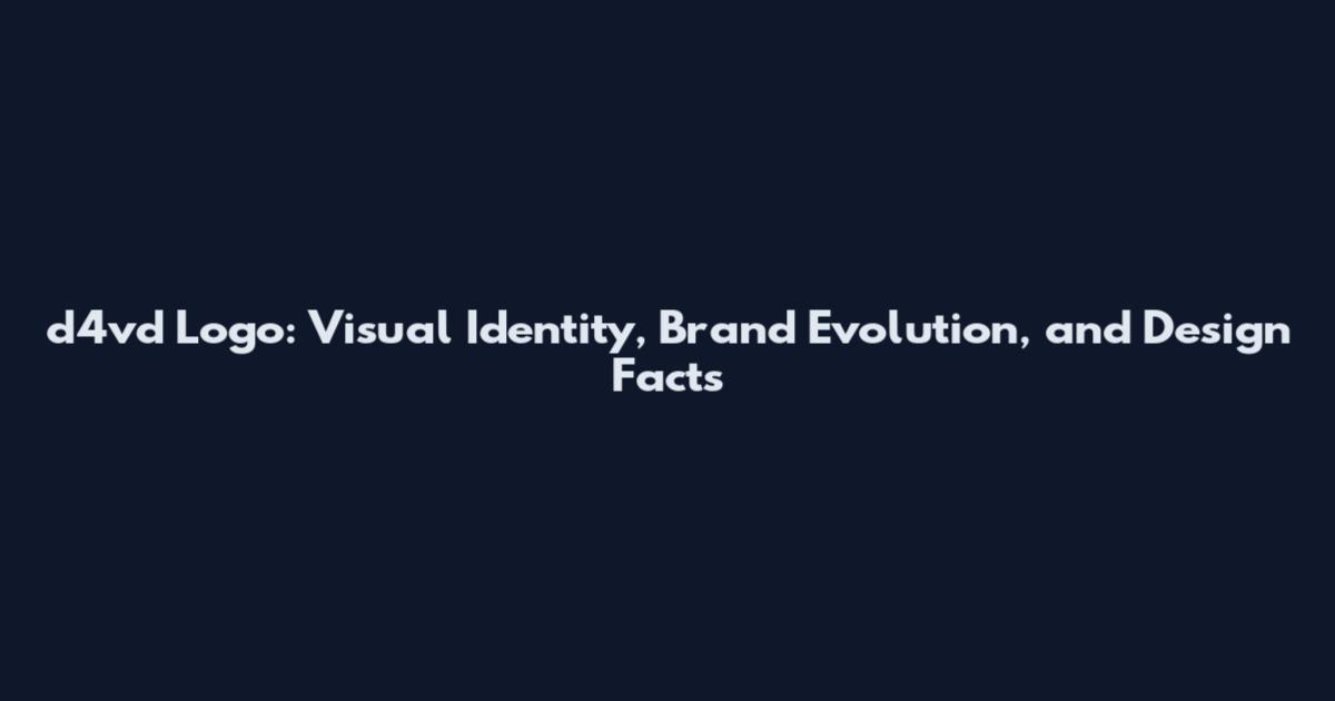 d4vd Logo: Visual Identity, Brand Evolution, and Design Facts