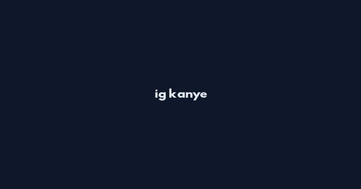 ig kanye