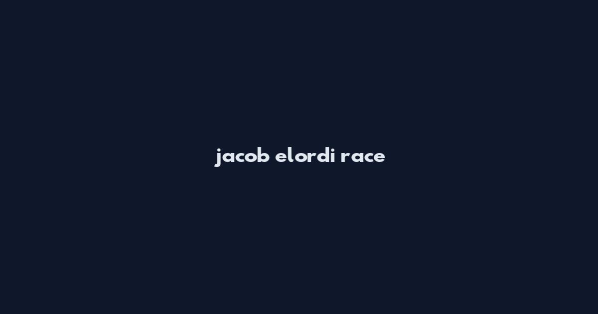 jacob elordi race