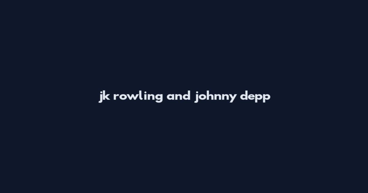 jk rowling and johnny depp