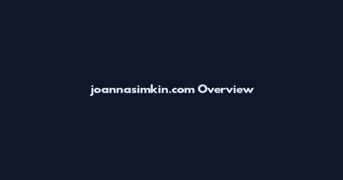 joannasimkin.com Overview