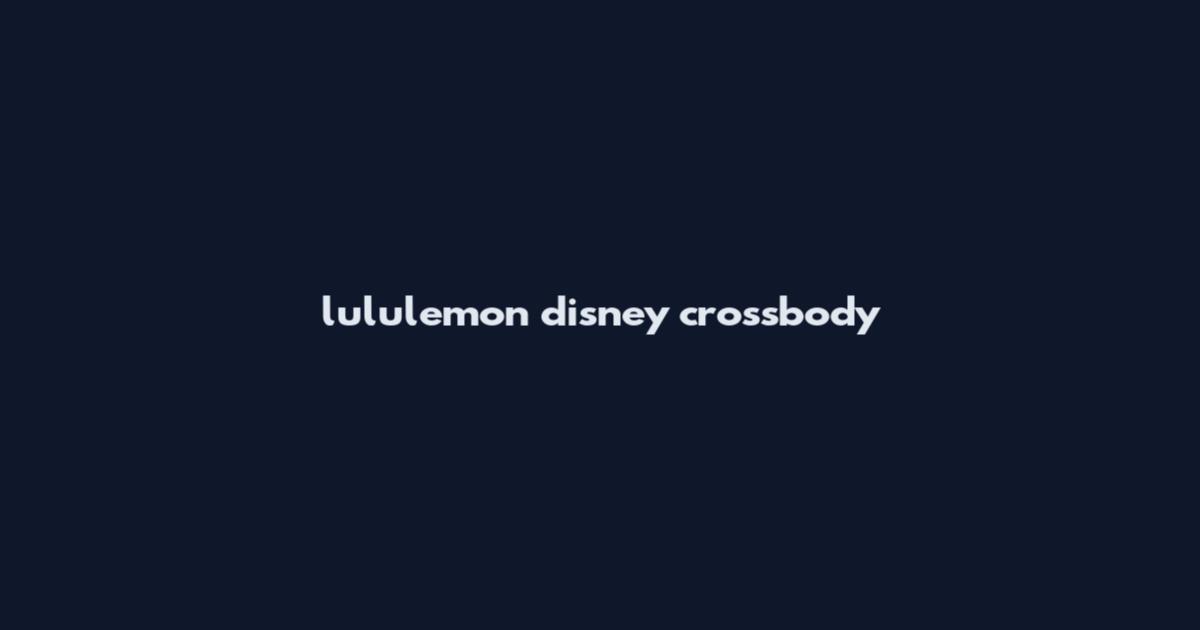 lululemon disney crossbody