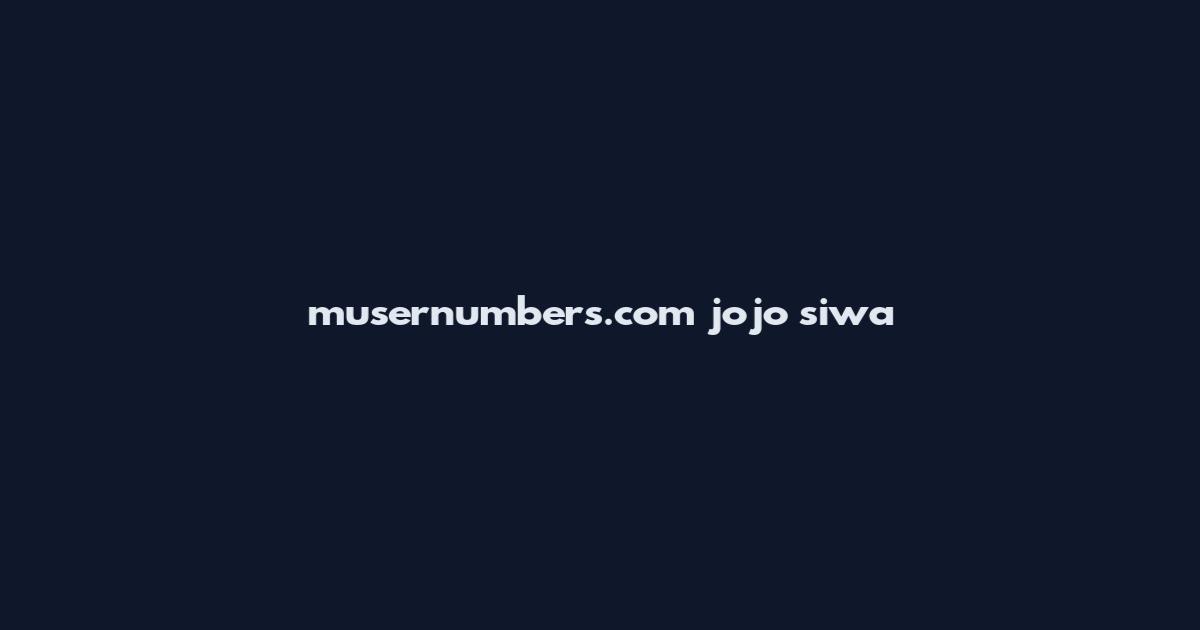 musernumbers.com jojo siwa