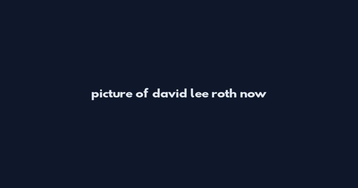 picture of david lee roth now